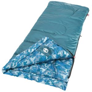 Kids Camo™ 45°F Youth Sleeping Bag, Blue Camo